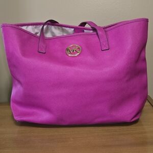 Michael Kors Fuchsia Hot Pink Tote Bag